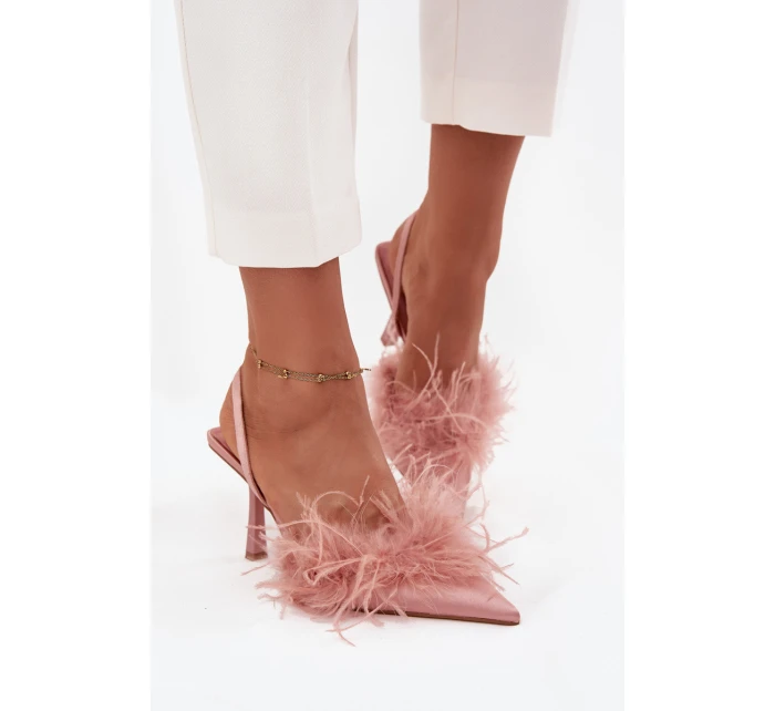 Lodičky s a patou růžové model 21715224 - Boto