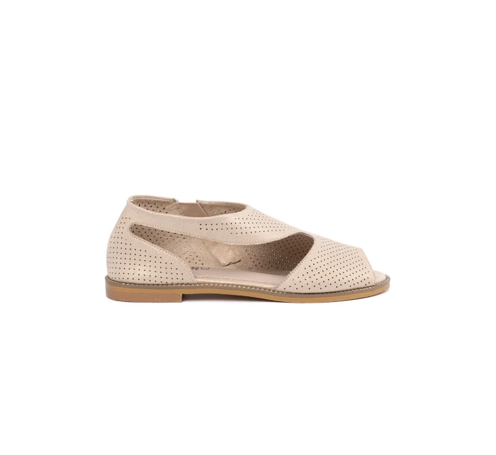 Trendy dámské zlaté  sandály na plochém podpatku