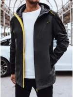 Pánský softshell s kapucí tmavě šedý FashionStreet TX4468