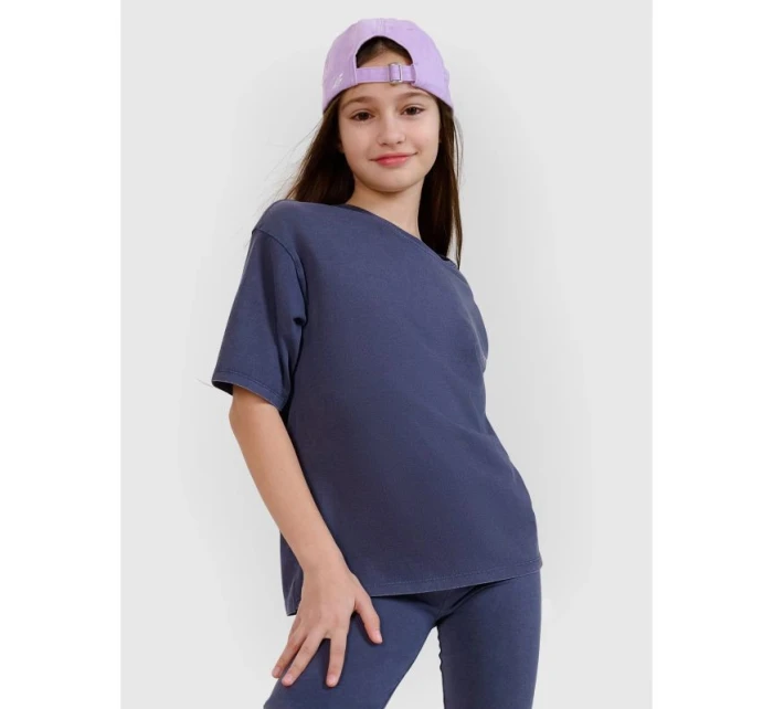 Dívčí tričko oversize s potiskem 4F 4FJWSS25TTSHF1853-22S