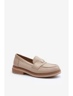 model 21648148 Dámské kožené mokasíny béžové - Zazoo model 21648148 Dámské kožené mokasíny béžové - Zazoo