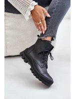 model 21670916 Dámské Botky Z Přírodní Kůže Černé - Zazoo