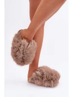 Dámské Kožešinové Pantofle Tmavě Béžové Wladisa Dámské Kožešinové Pantofle Tmavě Béžové Wladisa