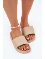 Dámské Pantofle Béžové model 21697593 - 4F