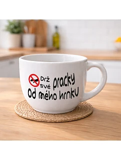 DRŽ SVÉ PRACKY OD MÉHO HRNKU - MEGA XXL keramický hrnek 1000 ml