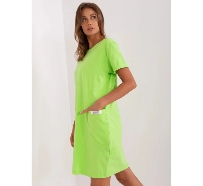 Dámské šaty 8724 šaty.12 hráškově zelené - FPrice