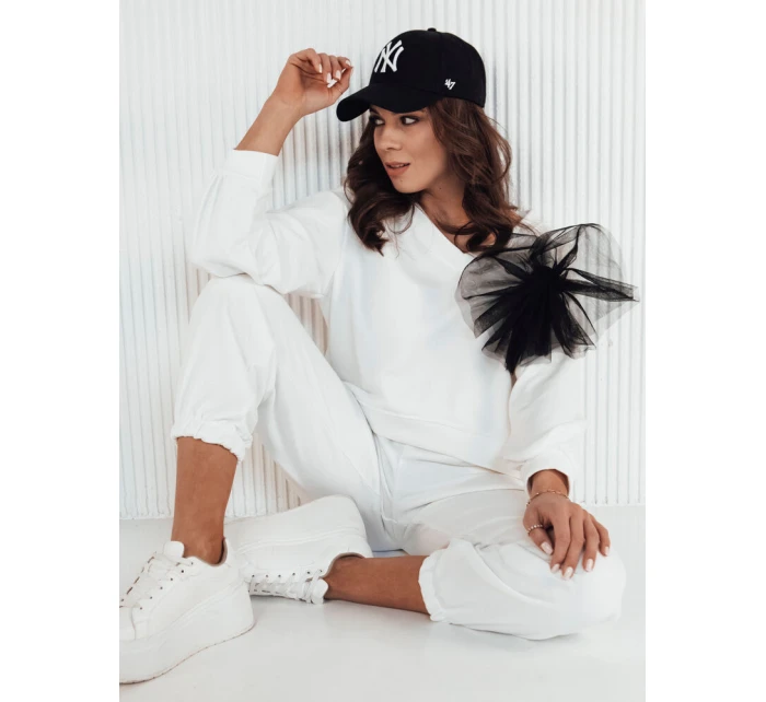 Dámská mikina ecru s výstřihem Dstreet model 21972827 - FashionStreet