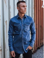 Pánská modrá džínová košile Dstreet model 21978441 - FashionStreet