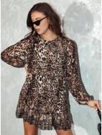 Dámské krátké šaty ANIMGLAM v leopardím provedení FashionStreet EY2551
