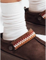 Dámské semišové hnědé sněhule Dstreet model 21993243 - FashionStreet