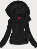 Krátká černá dámská rozepínací mikina (AMG-63)