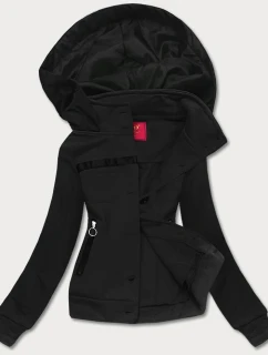 Černá krátká dámská rozepínací mikina (AMG-63)