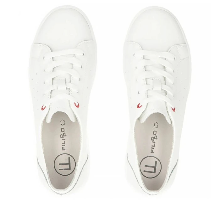 Dámské bílé kožené polobotky Filippo DP7556 dámské