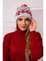 Dámská čepice Laila K283 light grey+graphite Dámská čepice Laila K283 light grey+graphite