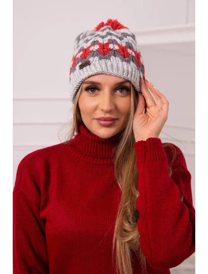 Dámská čepice Laila K283 light grey+graphite Dámská čepice Laila K283 light grey+graphite