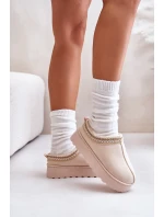 Dámské Sněhule Na Platformě Zateplené Kožešinou Světle Béžové model 21672211 - Boto Dámské Sněhule Na Platformě Zateplené Kožešinou Světle Béžové model 21672211 - Boto