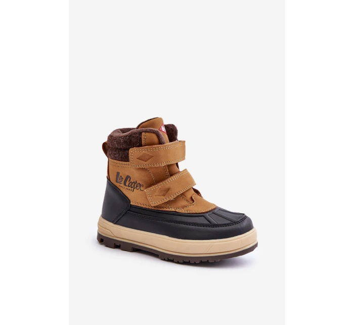 Zateplené zimní boty pro chlapce Lee Cooper LCJ-23-01-2059 Camel