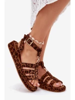 Dámské sandály na platformě se zlatým detailem model 21699026 - Boto