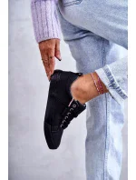 Dámské kožené tenisky Big Star – černé