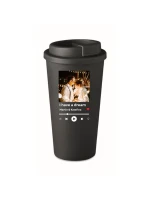 Cestovní termohrnek s vlastním odkazem na oblíbenou písničku