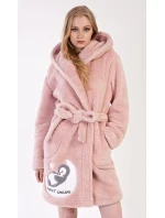 Dámský župan krátký s kapucí Sweet model 19162739 - Vienetta Dámský župan krátký s kapucí Sweet model 19162739 - Vienetta