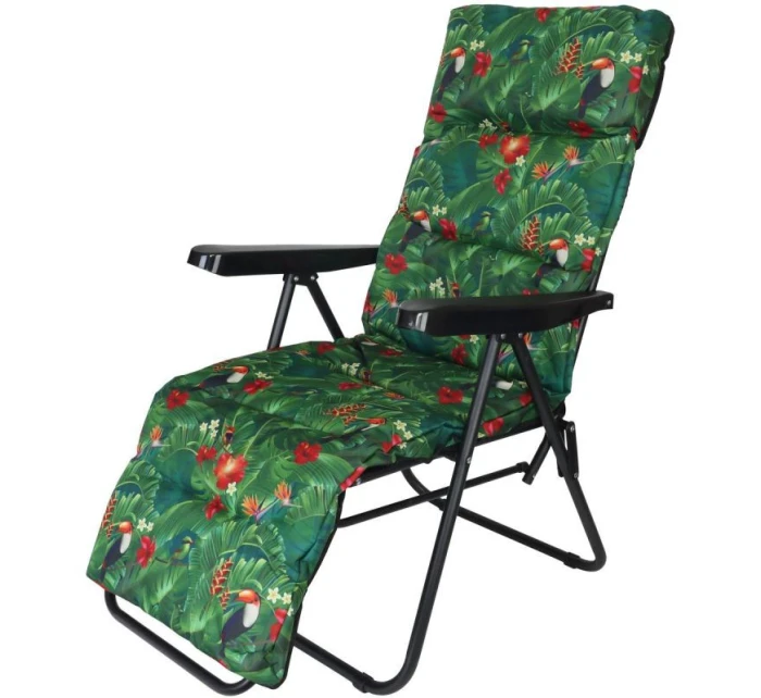 Zahradní křeslo s podnožkou 57x83x106CM FLOWER