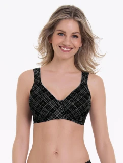 Twin Art podprsenka s kosticí model 17999563 black grey - RosaFaia