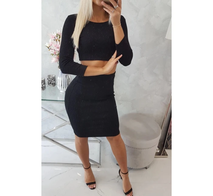 Souprava halenky se sukní černá