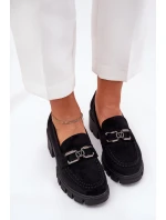 Eko Semišové Polobotky Dámské S Dekorací model 21686592 Černé - VINCEZA