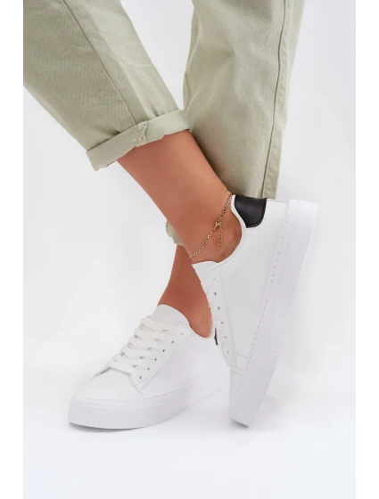 Dámské tenisky z eko kůže Big Star TT274928 HI-POLY SYSTEM Bílé Dámské tenisky z eko kůže Big Star TT274928 HI-POLY SYSTEM Bílé