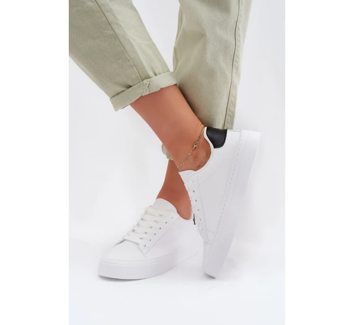 Dámské tenisky z eko kůže Big Star TT274928 HI-POLY SYSTEM Bílé Dámské tenisky z eko kůže Big Star TT274928 HI-POLY SYSTEM Bílé