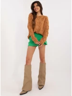 Sweter AT SW model 20459091 jasny brązowy - FPrice Sweter AT SW model 20459091 jasny brązowy - FPrice