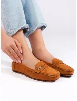 Módní hnědé mokasíny dámské bez podpatku Módní hnědé mokasíny dámské bez podpatku