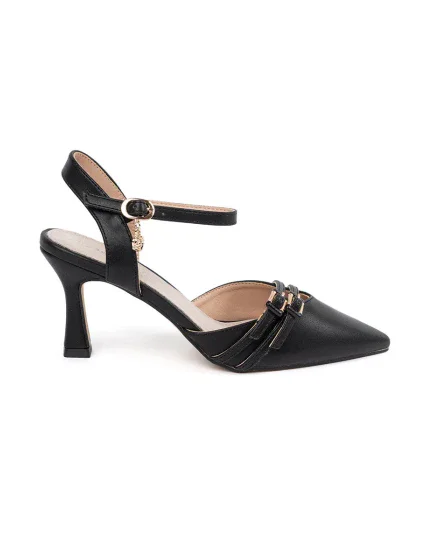 Pěkné lodičky černé dámské na jehlovém podpatku Pěkné lodičky černé dámské na jehlovém podpatku