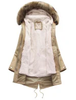 ZIMOWA DAMSKA PARKA Z I KAPTUREM BEŻOWA model 21242072 - Libland