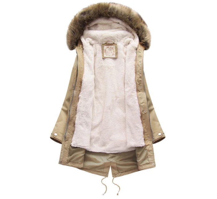 ZIMOWA DAMSKA PARKA Z I KAPTUREM BEŻOWA model 21242072 - Libland