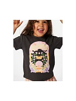 Tričko RIP CURL Rainbow Tropics Art Tee – dívčí, černé Tričko RIP CURL Rainbow Tropics Art Tee – dívčí, černé