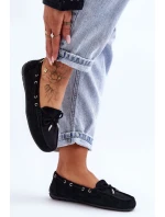 Dámské semišové mokasíny černé model 21625493 - Boto