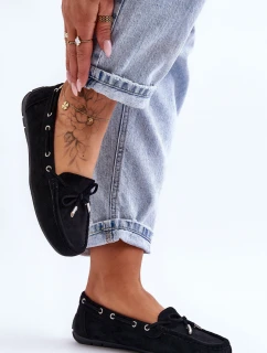 Dámské semišové mokasíny černé model 21625493 - Boto