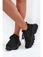 Dámské tenisky s háčkovaným svrškem černé Jelhiris Dámské tenisky s háčkovaným svrškem černé Jelhiris