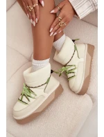 Sněhule na platformě D.Franklin DFSH371015 světle béžové