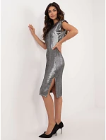 Šaty DHJ SK 18176.99 stříbrná Šaty DHJ SK 18176.99 stříbrná