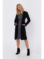 M758 Kabát na knoflíky - černý