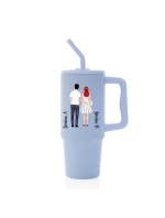 Personalizovaná termoska s barevným víčkem s párem 