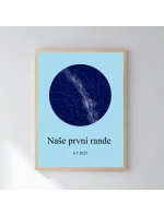 Personalizovaný plakát v rámu - 30x40 - hvězdná mapa