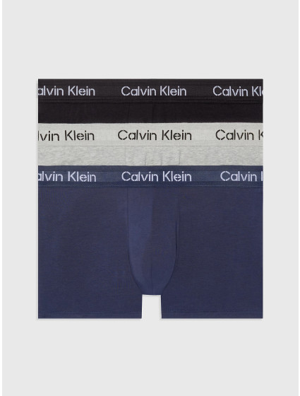 Pánské boxerky 3PACK 000NB3709A KDX černé/tm. modré/šedé - Calvin Klein