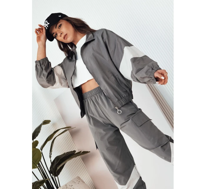 Dámská tepláková souprava HAROL tmavě šedá FashionStreet AY1022