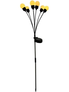 SOLÁRNÍ LAMPA TANČÍCÍ VE VĚTRU BÍLÉ KOULE 6 LED 75CM XXL