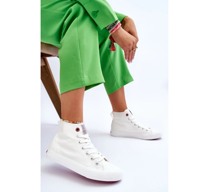 Dámské klasické vysoké tenisky Cross Jeans LL2R4086C Bílé Dámské klasické vysoké tenisky Cross Jeans LL2R4086C Bílé