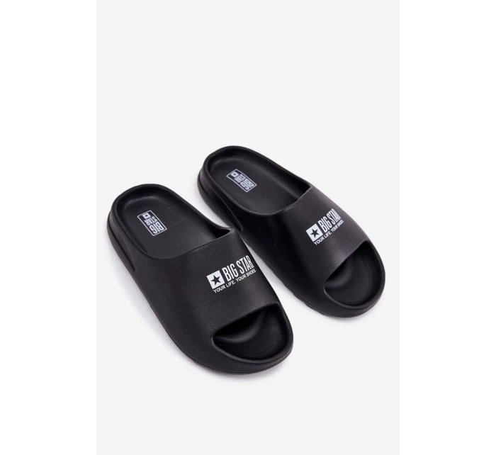 Pěnové Pantofle Pánské S Logem Big Star RR174A012 Černé Pěnové Pantofle Pánské S Logem Big Star RR174A012 Černé